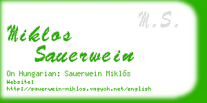 miklos sauerwein business card