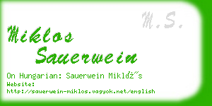 miklos sauerwein business card